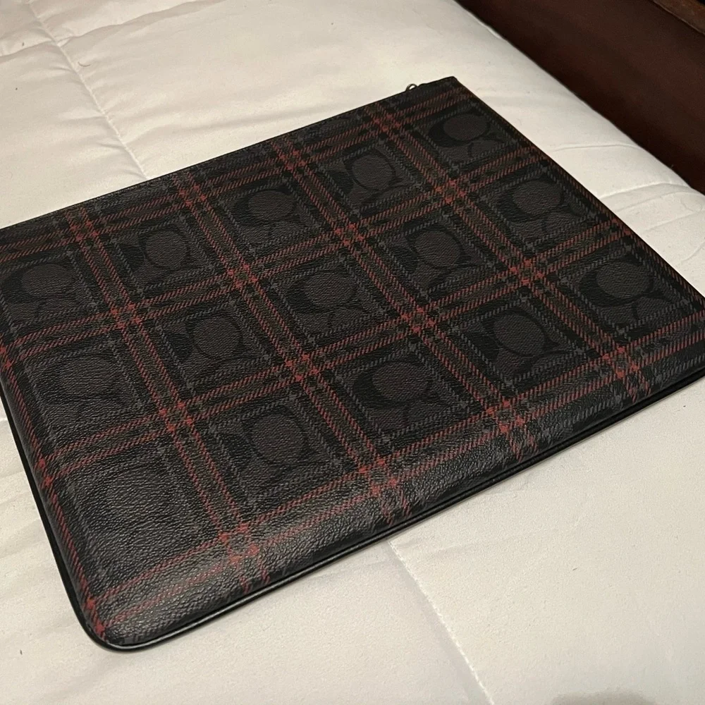 Coach Black/Red Tablet Bag/Case/Pouch - NEVER USED